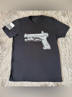 Nine Line Apparel Glock Graphic T-Shirt Black Tactical Gun Tee Men’s Medium